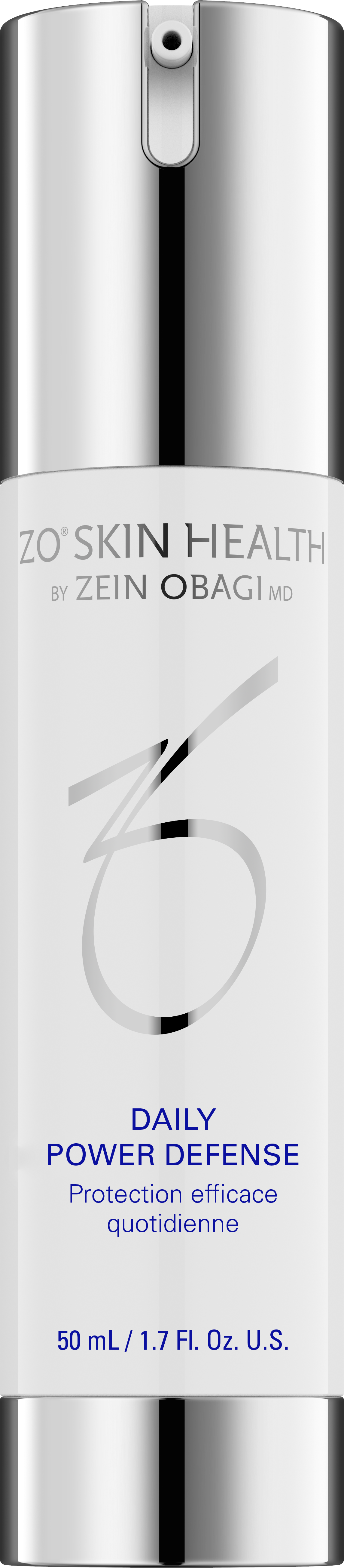 ZO Skin Health Daily Power Defense skincare product on a white background