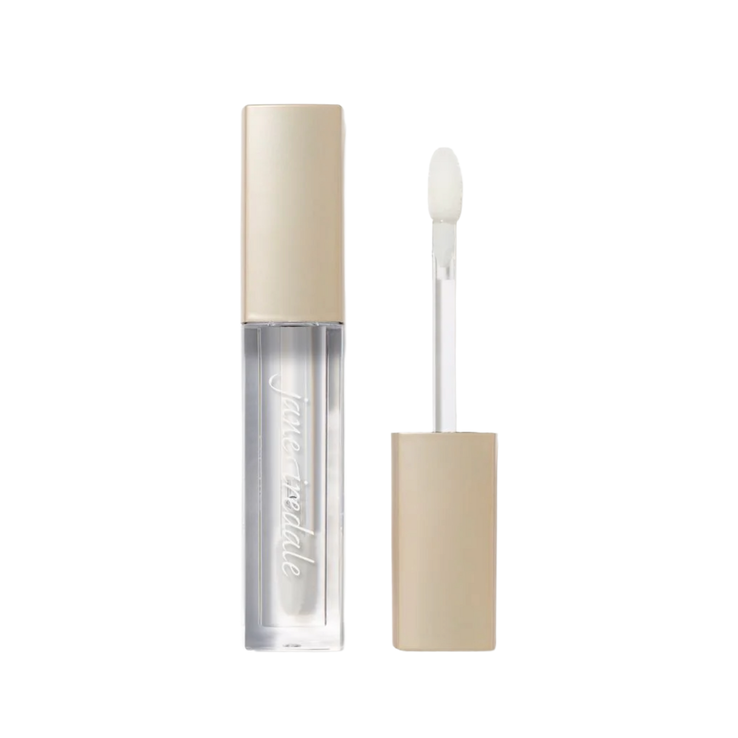 Jane Iredale ColorLuxe High Impact Lip Glaze in sleek tube with doe-foot applicator for high-shine, volumizing lip color