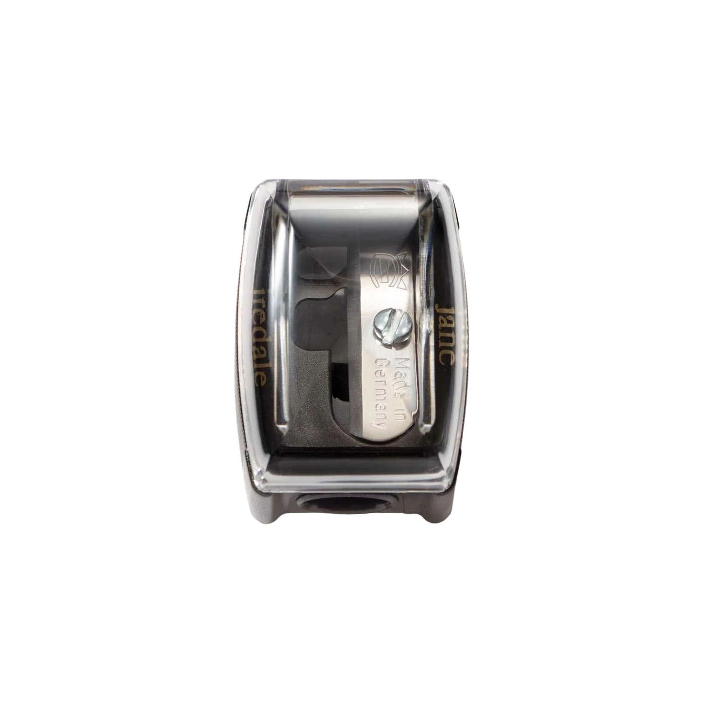 Jane Iredale pencil sharpener with stainless steel blade for eye and lip pencils