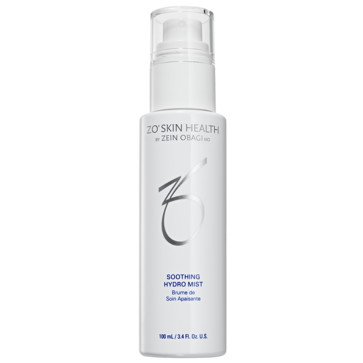 Bottle of ZO Soothing Hydro Mist facial spray for calming and hydrating sensitive skin