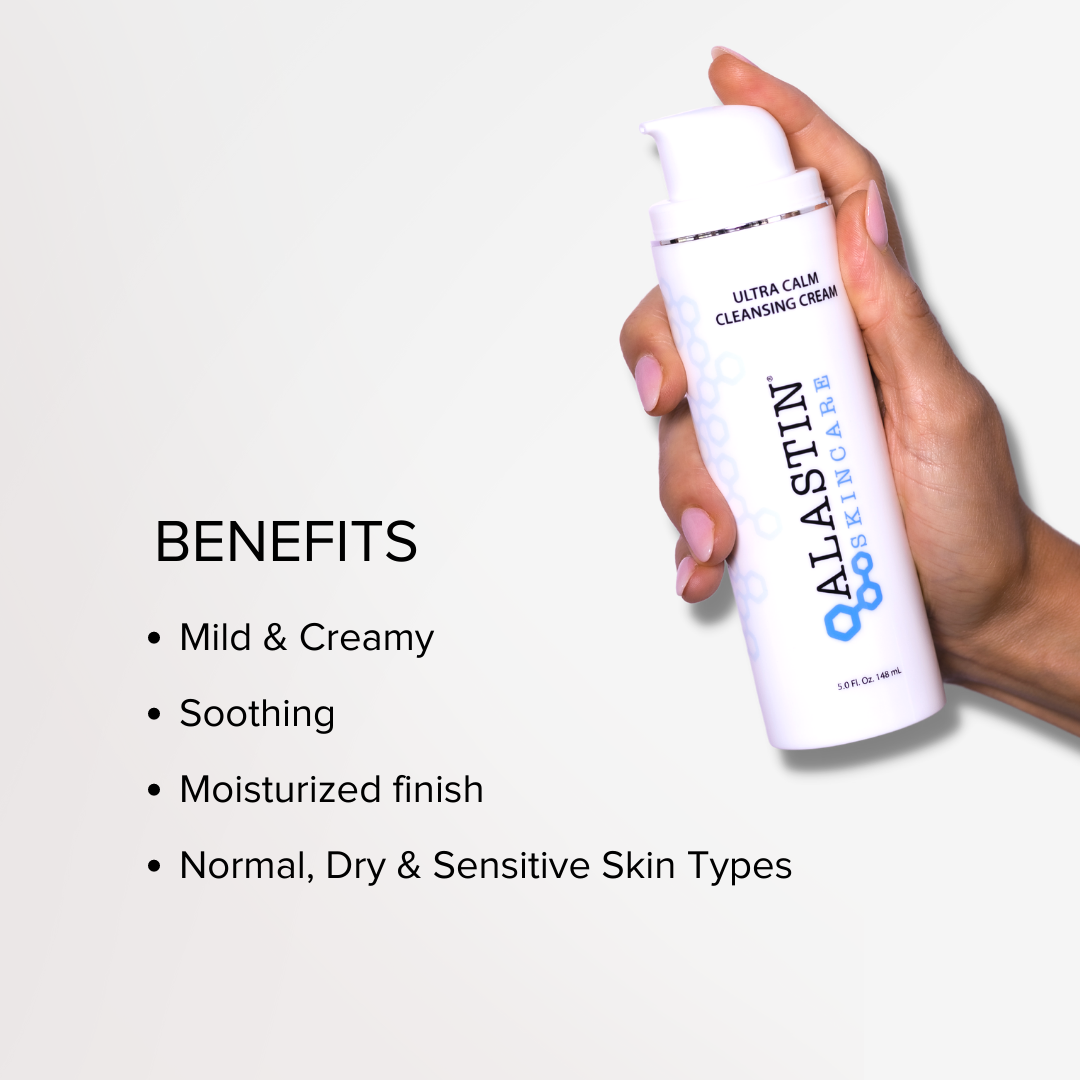 Benefits of Alastin Ultra Calm Cleansing Cream for gentle, nourishing face cleansing