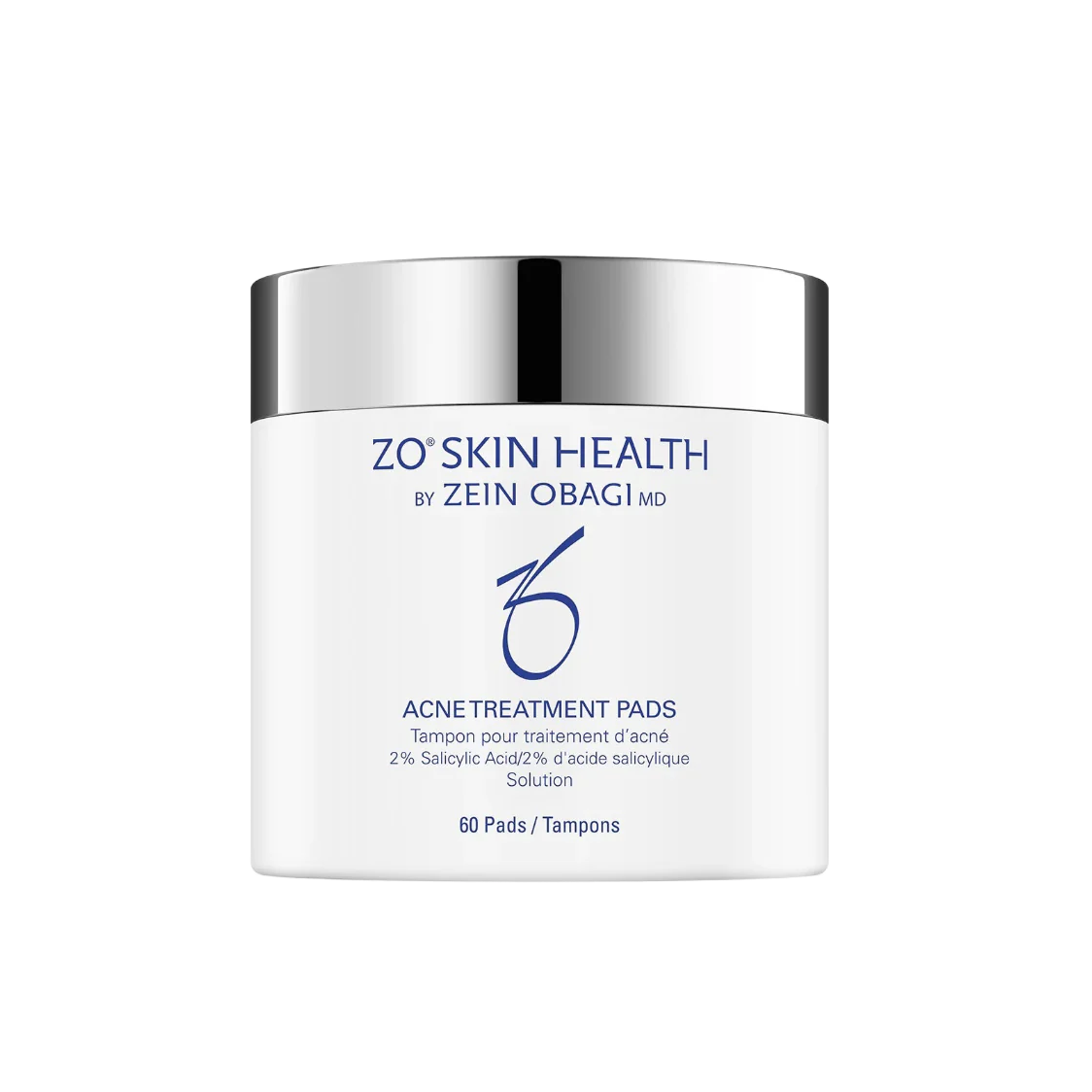 ZO Skin Health by Zein Obagi MD acne treatment pads on a white background