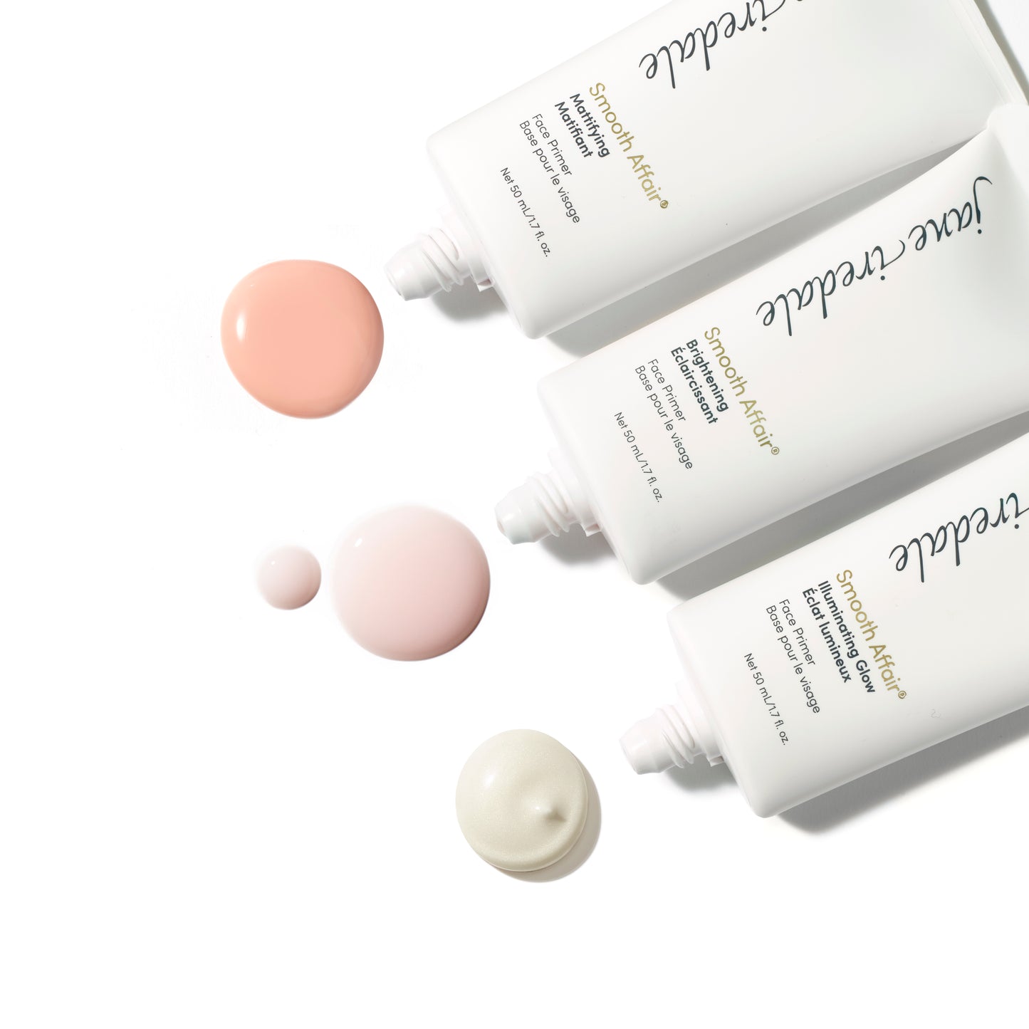 Jane Iredale Smooth Affair® Face Primers. Smooths and minimizes pores for radiant, long-lasting makeup. Comes in Brightening, Mattifying and Illuminating variants.