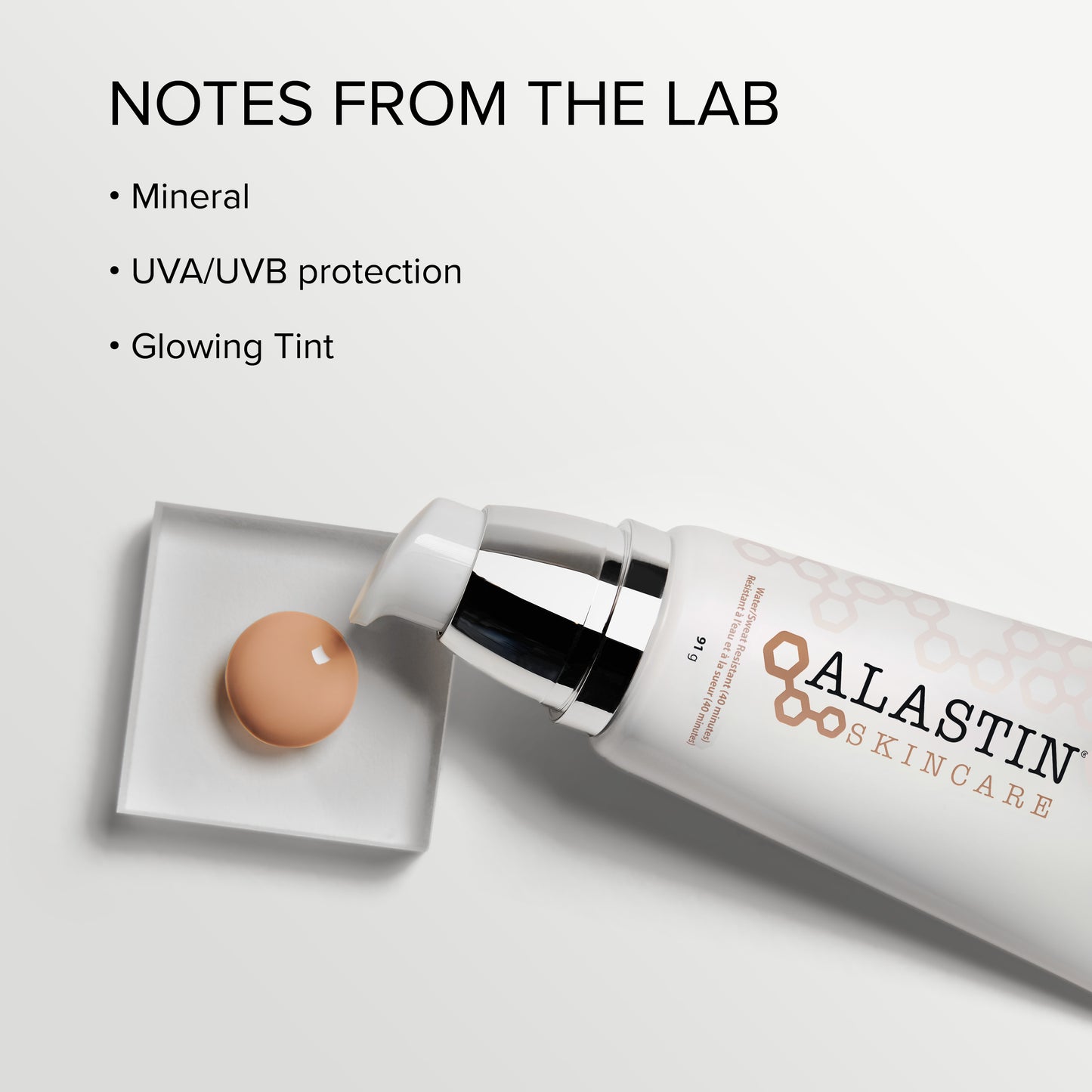Alastin skincare product with a sample on a white background