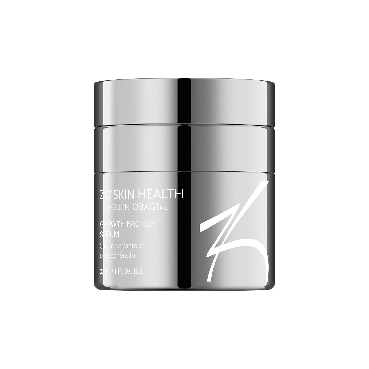 ZO Skin Health serum jar on a white background