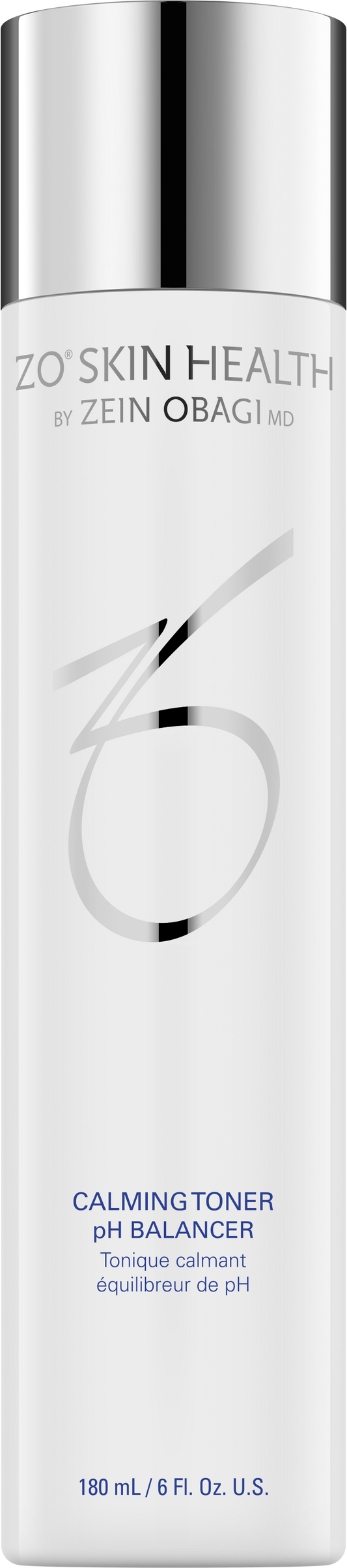 ZO Skin Health Calming Toner pH Balancer bottle on a white background