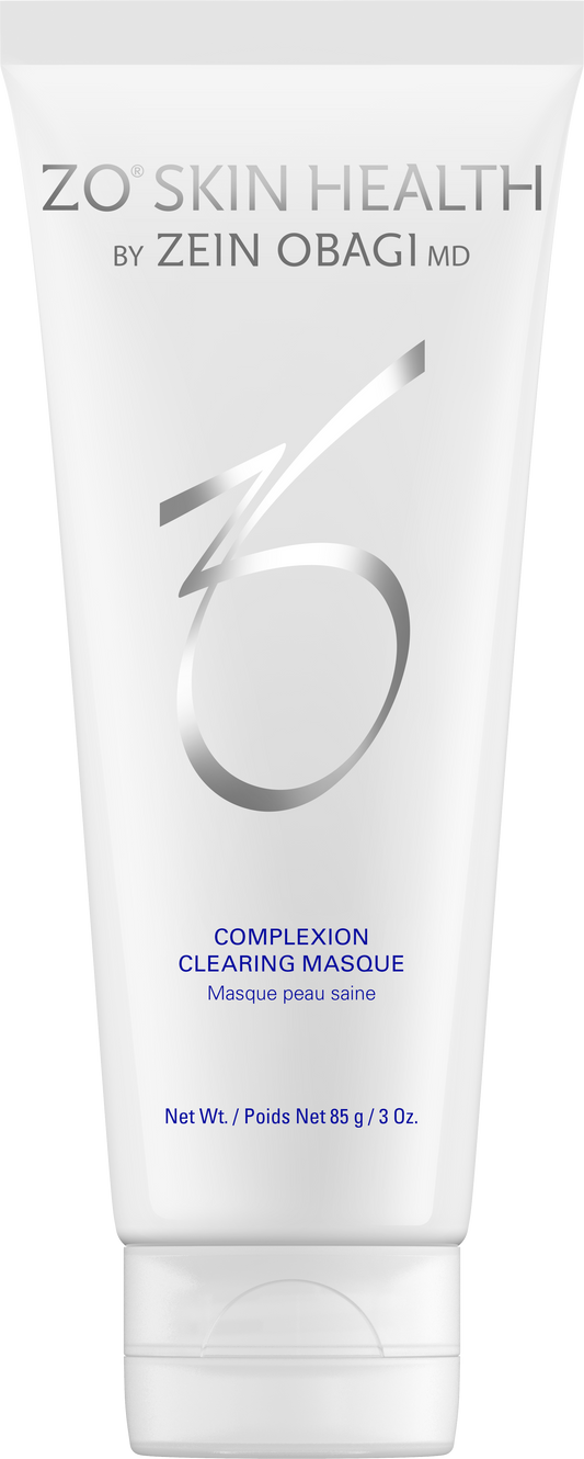 Tube of ZO Skin Health Complexion Clearing Masque on a white background