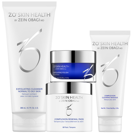 ZO Skin Health skincare products on a white background