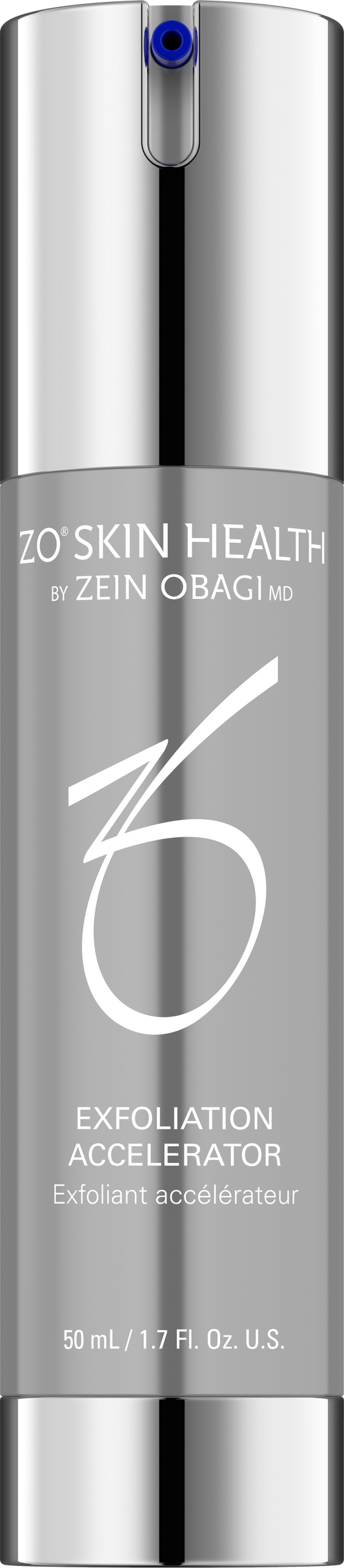 ZO Skin Health Exfoliation Accelerator bottle with branding on a white background