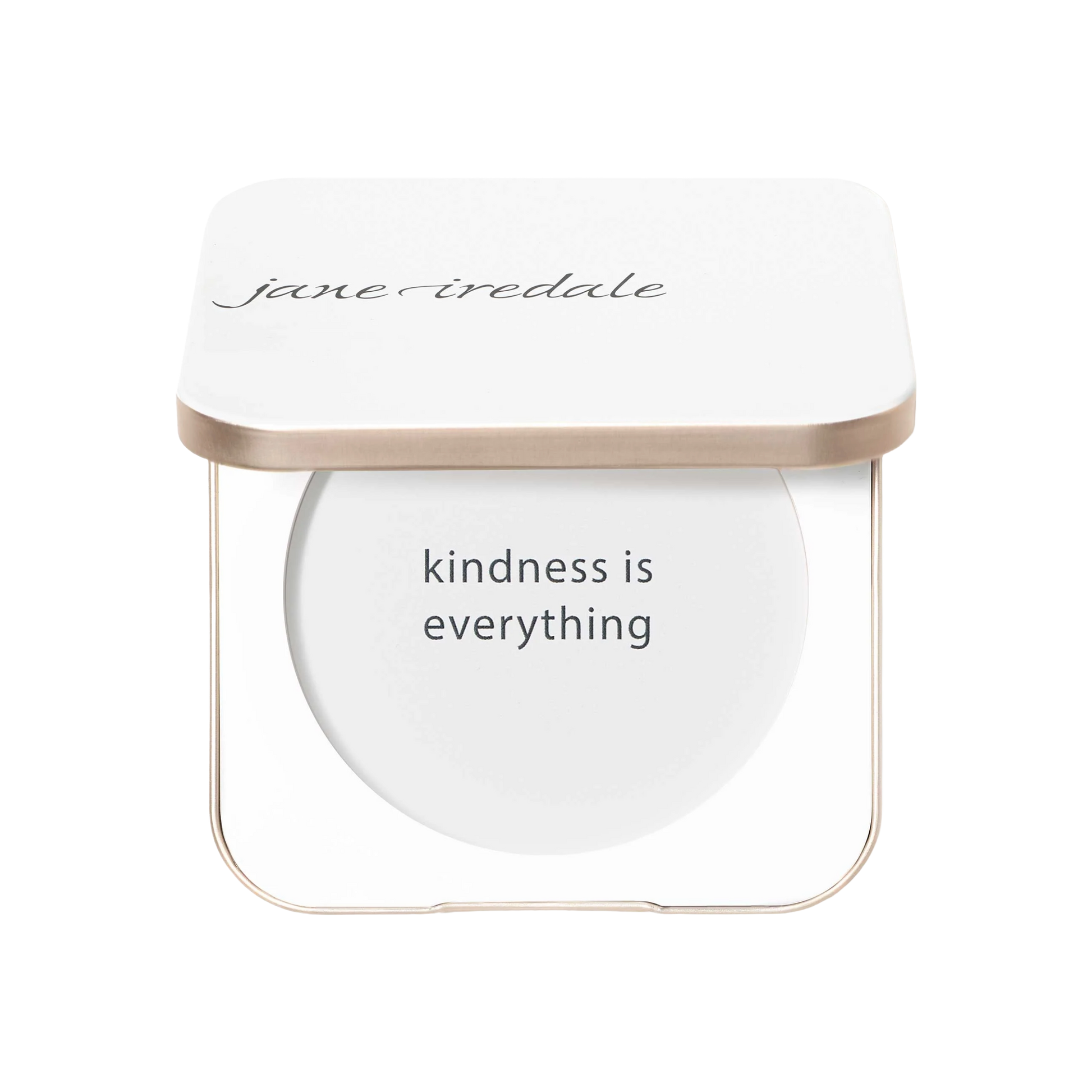 Jane Iredale Refillable Compact – sleek compact for pressed powder refills, magnetic closure, and travel-friendly mirror