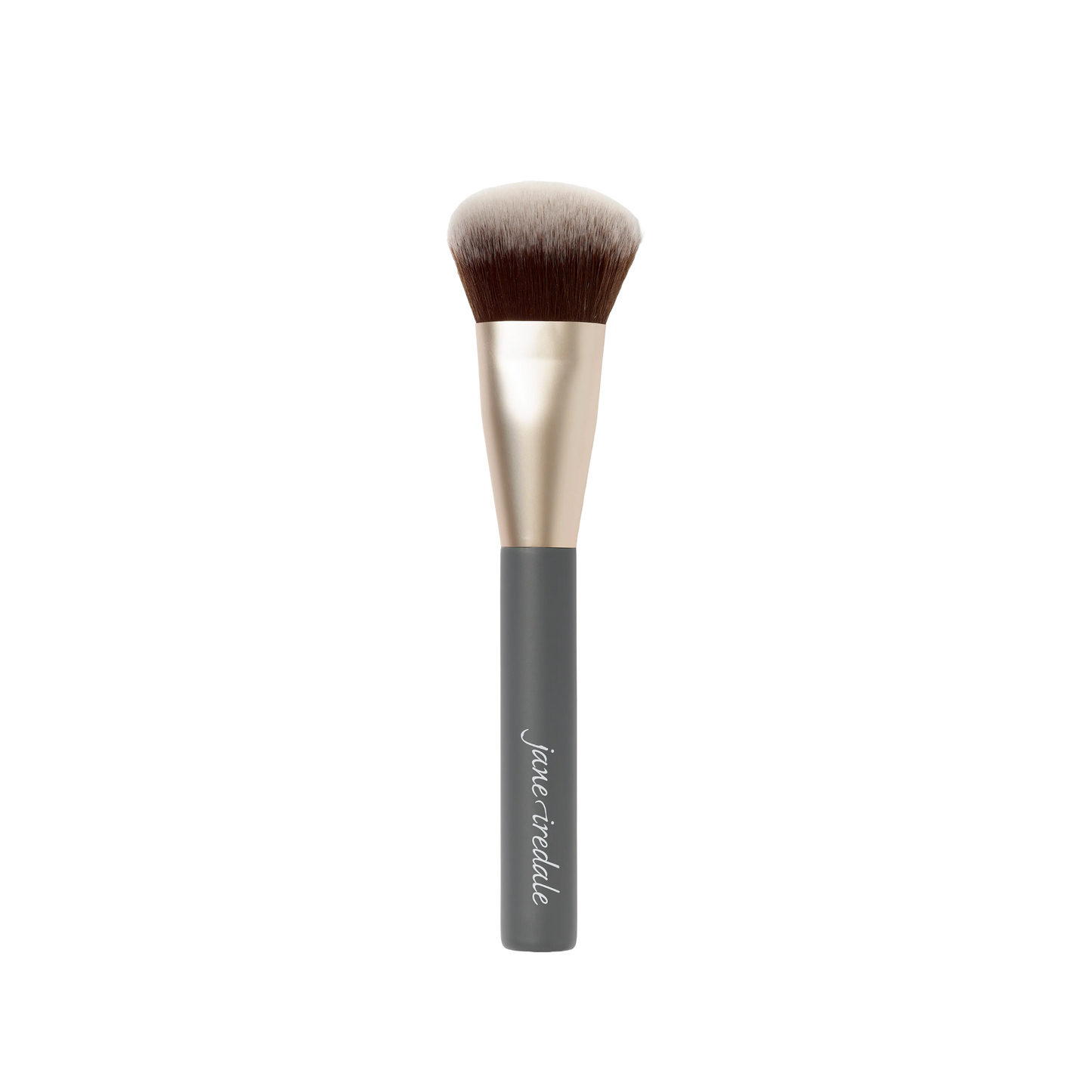 Jane Iredale Multiuse Blending Brush with sloped bristles for applying and blending creams, liquids, and powders