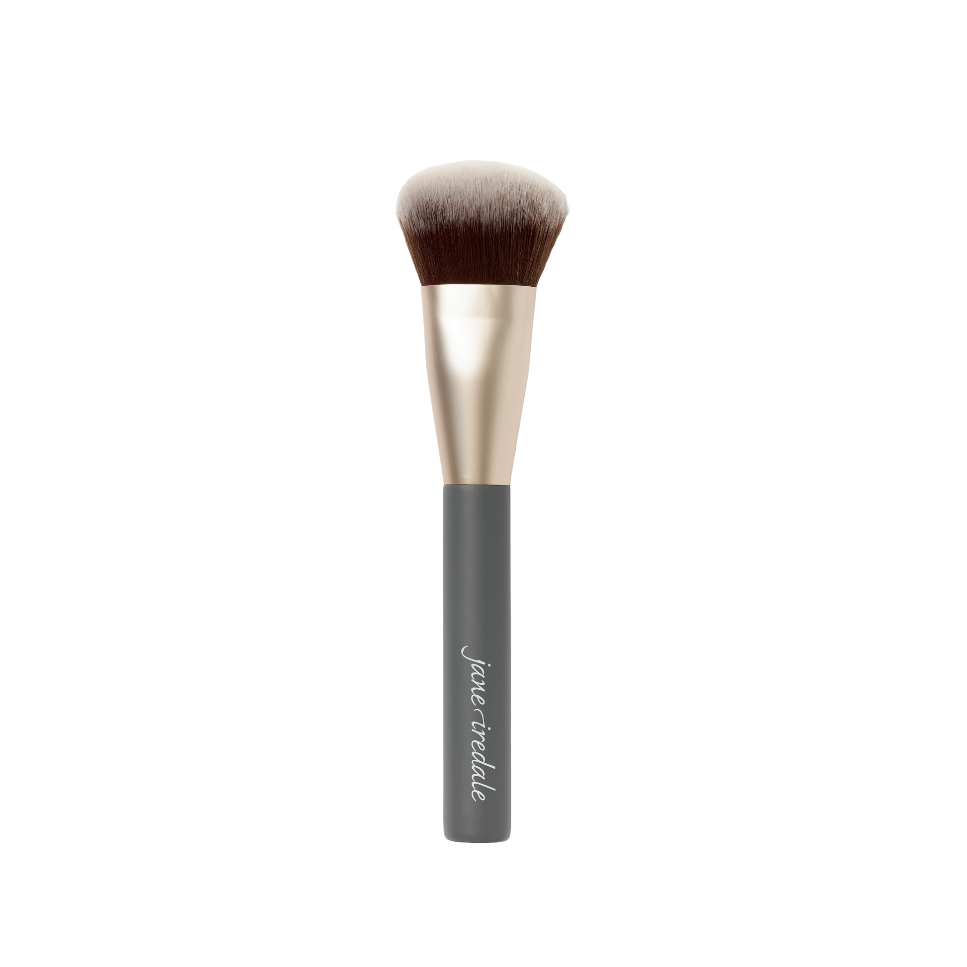 Jane Iredale Multiuse Blending Brush with sloped bristles for applying and blending creams, liquids, and powders