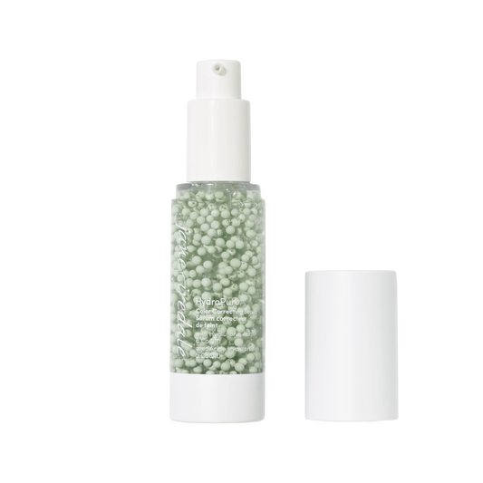 Jane Iredale HydroPure™ Color Correcting Serum – green‑tinted, redness‑neutralizing hydrating serum with Hyaluronic Acid & CoQ10