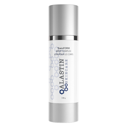 Bottle of Alastin TransFORM Body Complex with TriHex Technology™ for firm, smooth skin