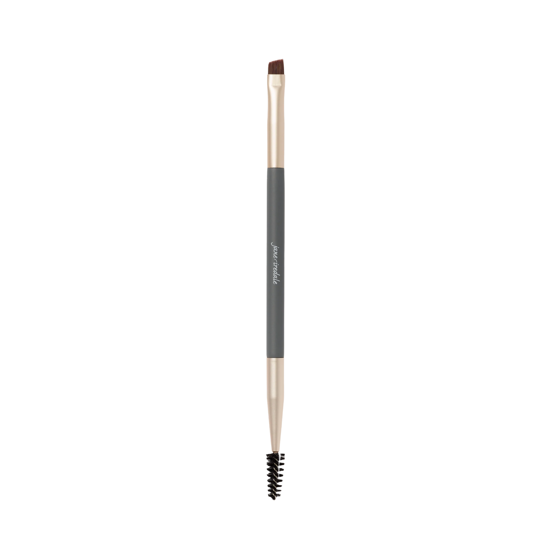 Jane Iredale Eye/Brow Brush with angled bristles and spoolie for brows and eyeliner