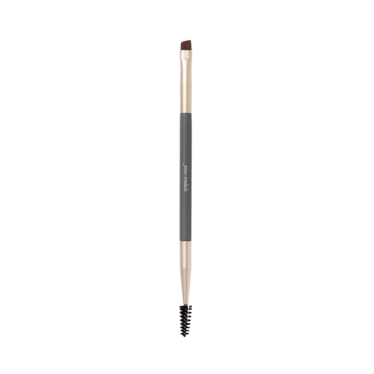 Jane Iredale Eye/Brow Brush with angled bristles and spoolie for brows and eyeliner