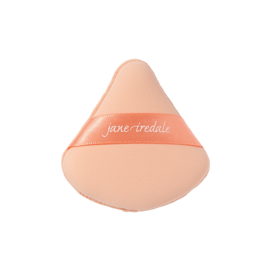 Jane Iredale Perfect & Set Dual Sided Puff with microfiber and sponge sides for powder and liquid makeup application