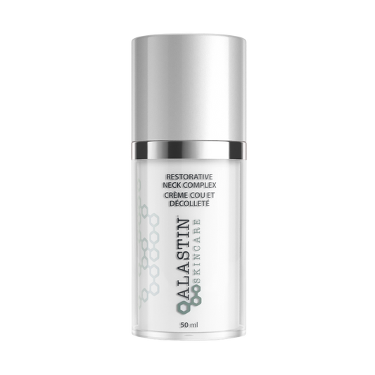 Skincare bottle labeled 'QALASTIN' on a white background