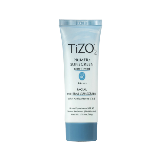 TIZO2 Facial Primer Non-Tinted – mineral sunscreen with matte finish, suitable for sensitive skin, doubles as makeup primer.