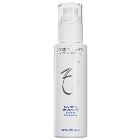 Bottle of ZO Soothing Hydro Mist facial spray for calming and hydrating sensitive skin

